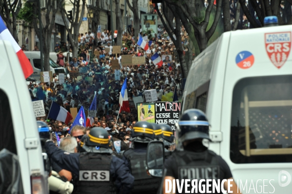 Manifestation contre le vaccin et le pass sanitaire