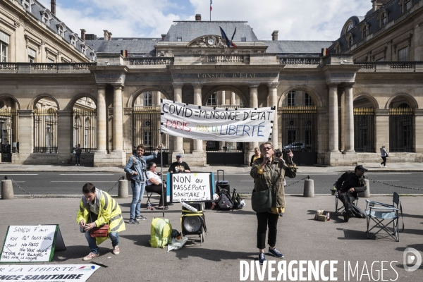 Manifestation contre le pass sanitaire.