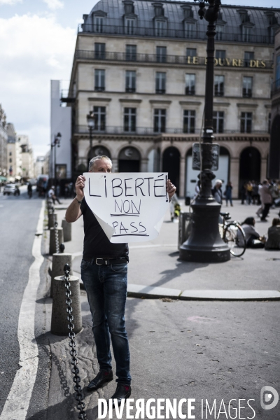 Manifestation contre le pass sanitaire.