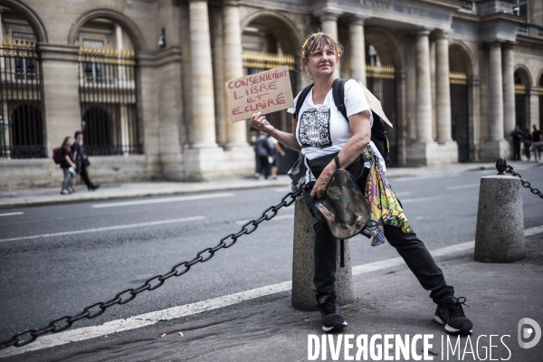 Manifestation contre le pass sanitaire.