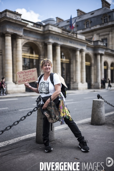 Manifestation contre le pass sanitaire.