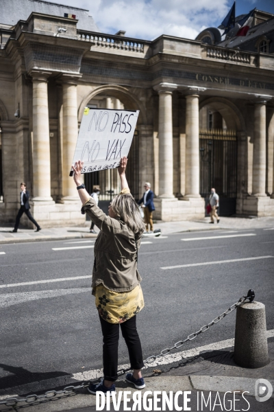 Manifestation contre le pass sanitaire.