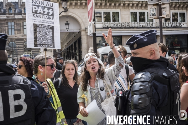 Manifestation contre le pass sanitaire.