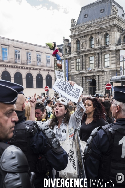 Manifestation contre le pass sanitaire.