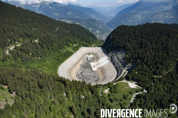 Chantier d une conduite forcée.