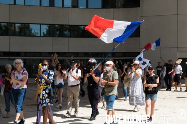 Manifestation contre le pass sanitaire à Nantes