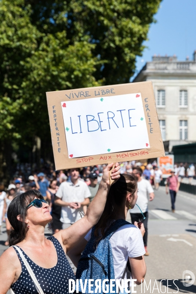 Manifestation contre le pass sanitaire à Nantes