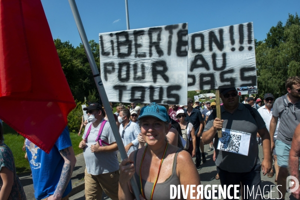 Manifestation contre le Pass sanitaire