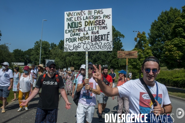 Manifestation contre le Pass sanitaire