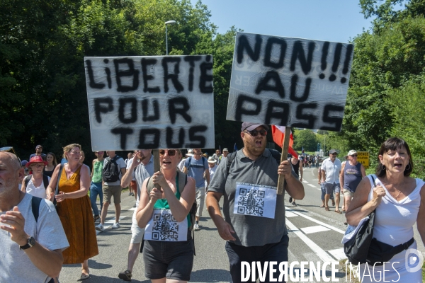 Manifestation contre le Pass sanitaire