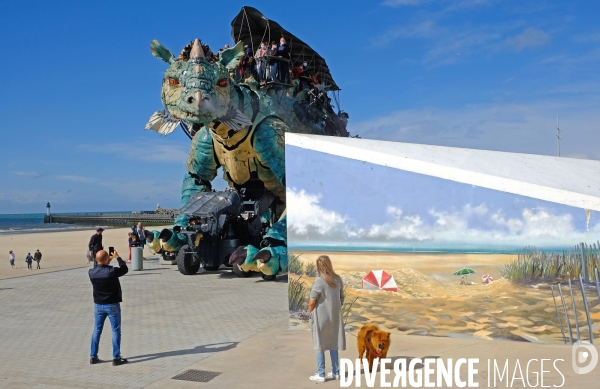 Le Dragon sur la nouvelle digue de Calais