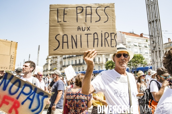 Manifestation contre le passe sanitaire - Montpellier, 14.08.2021