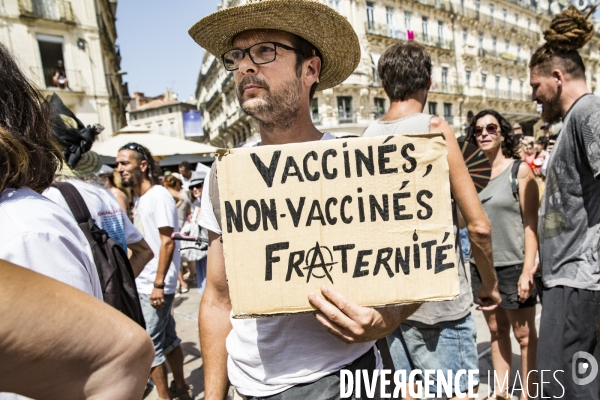 Manifestation contre le passe sanitaire - Montpellier, 14.08.2021