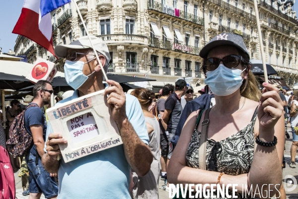 Manifestation contre le passe sanitaire - Montpellier, 14.08.2021