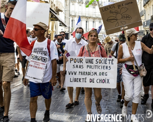 Manifestation contre le passe sanitaire - Montpellier, 14.08.2021