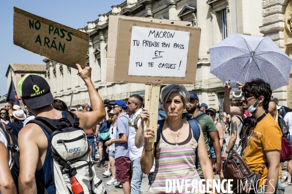 Manifestation contre le passe sanitaire - Montpellier, 14.08.2021