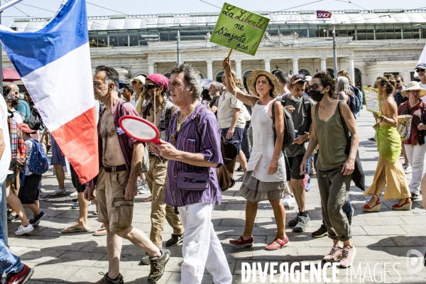 Manifestation contre le passe sanitaire - Montpellier, 14.08.2021