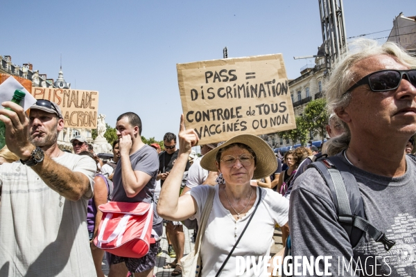 Manifestation contre le passe sanitaire - Montpellier, 14.08.2021