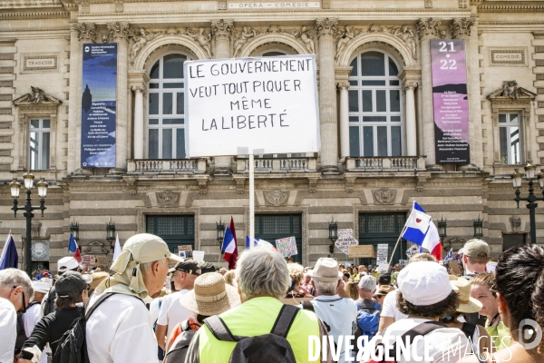 Manifestation contre le passe sanitaire - Montpellier, 14.08.2021
