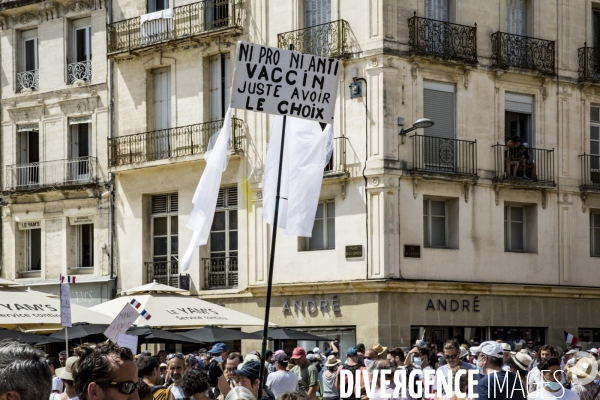 Manifestation contre le passe sanitaire - Montpellier, 14.08.2021