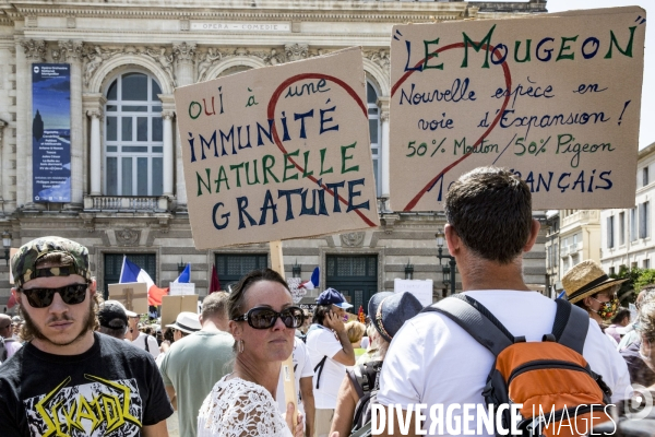 Manifestation contre le passe sanitaire - Montpellier, 14.08.2021