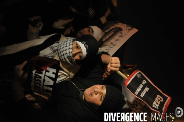 Manifestation de soutien au peuple palestinien à Montparnasse, Paris