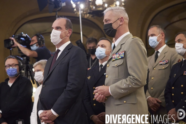 Discours le 14 juillet  du Président Emmanuel Macron aux armées