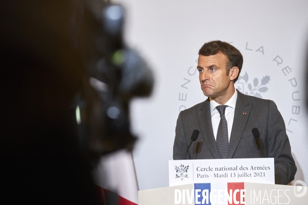 Discours le 14 juillet  du Président Emmanuel Macron aux armées