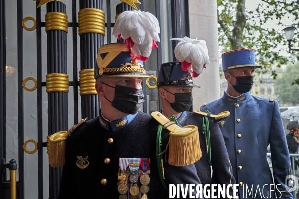 Discours le 14 juillet  du Président Emmanuel Macron aux armées