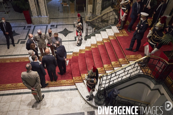 Discours le 14 juillet  du Président Emmanuel Macron aux armées