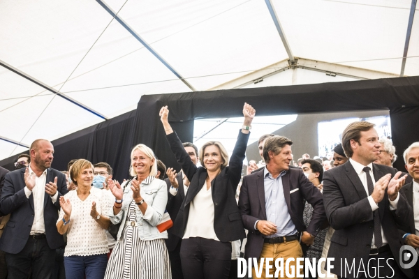 Meeting de campagne a la primaire de la droite de valerie pecresse