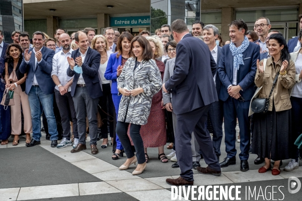 Anne Hidalgo à Villeurbanne.