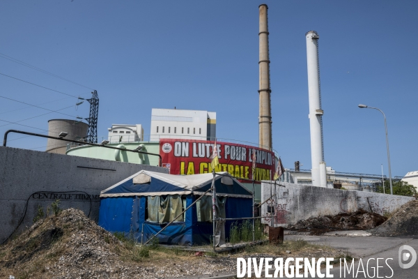 Réunion syndicale à la Centrale thermique de Gardanne.