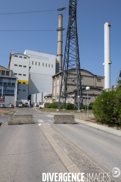 Réunion syndicale à la Centrale thermique de Gardanne.