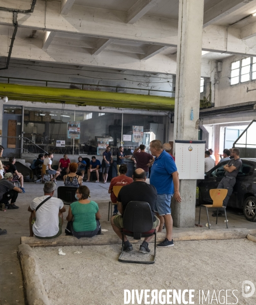 Réunion syndicale à la Centrale thermique de Gardanne.