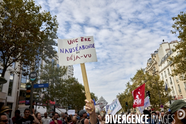 Manifestants syndicaux contre le pass sanitaire