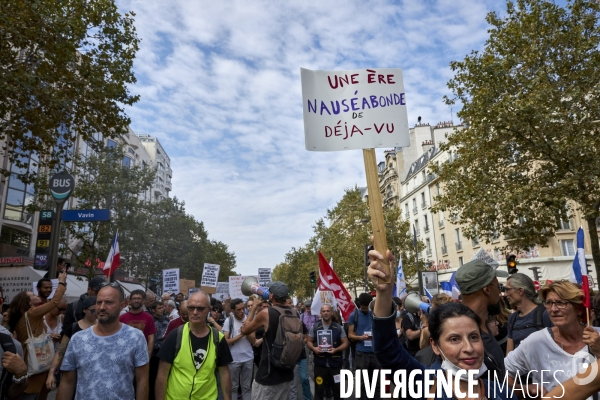 Manifestants syndicaux contre le pass sanitaire