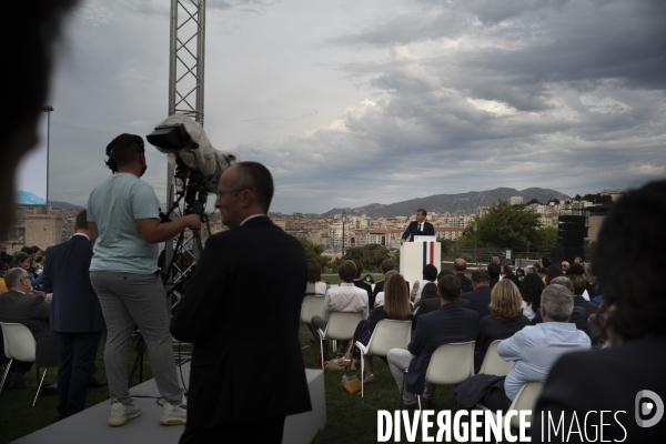 Macron à Marseille, j2: Discours du Pharo