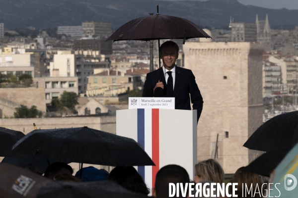 Macron à Marseille, j2: Discours du Pharo