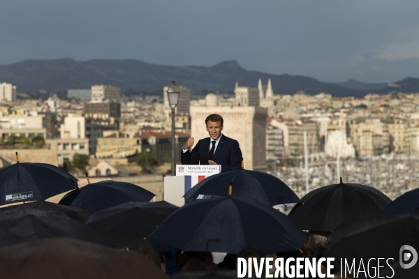 Macron à Marseille, j2: Discours du Pharo