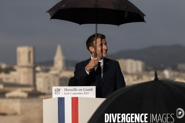 Macron à Marseille, j2: Discours du Pharo