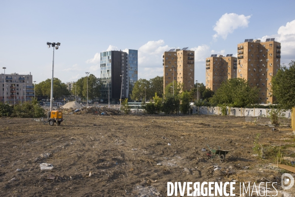 Manifestation en soutien aux jardins des vertus aubervilliers.