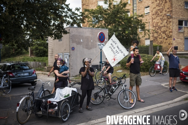 Manifestation en soutien aux jardins des vertus aubervilliers.