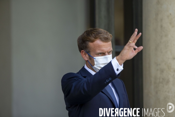 Portraits du Président de la République Emmanuel MACRON à l occasion de la visite du