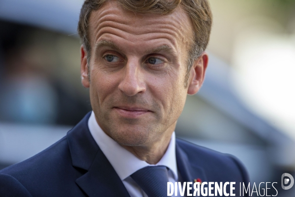 Portraits du Président de la République Emmanuel MACRON à l occasion de la visite du