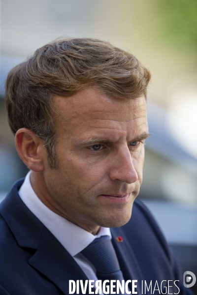 Portraits du Président de la République Emmanuel MACRON à l occasion de la visite du