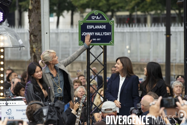 Inauguration de l esplanade johnny hallyday.