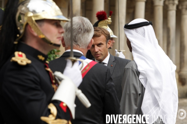 Emmanuel MACRON recoit le Prince heritier de l Emirat d Abu Dhabi