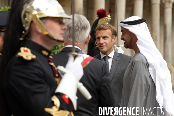 Emmanuel MACRON recoit le Prince heritier de l Emirat d Abu Dhabi