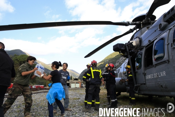 Au lendemain du passage de la tempête Alex le 2/10/2020 un pont aérien est mis en oeuvre pour évacuer les sinistrés et acheminer vivres et matériels. Environ 30 hélicoptères et 300 rotations quotidienne